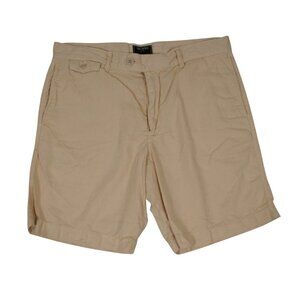 Todd Snyder Mens Shorts Size US 36 Beige Cotton Linen Blend Beach Pants